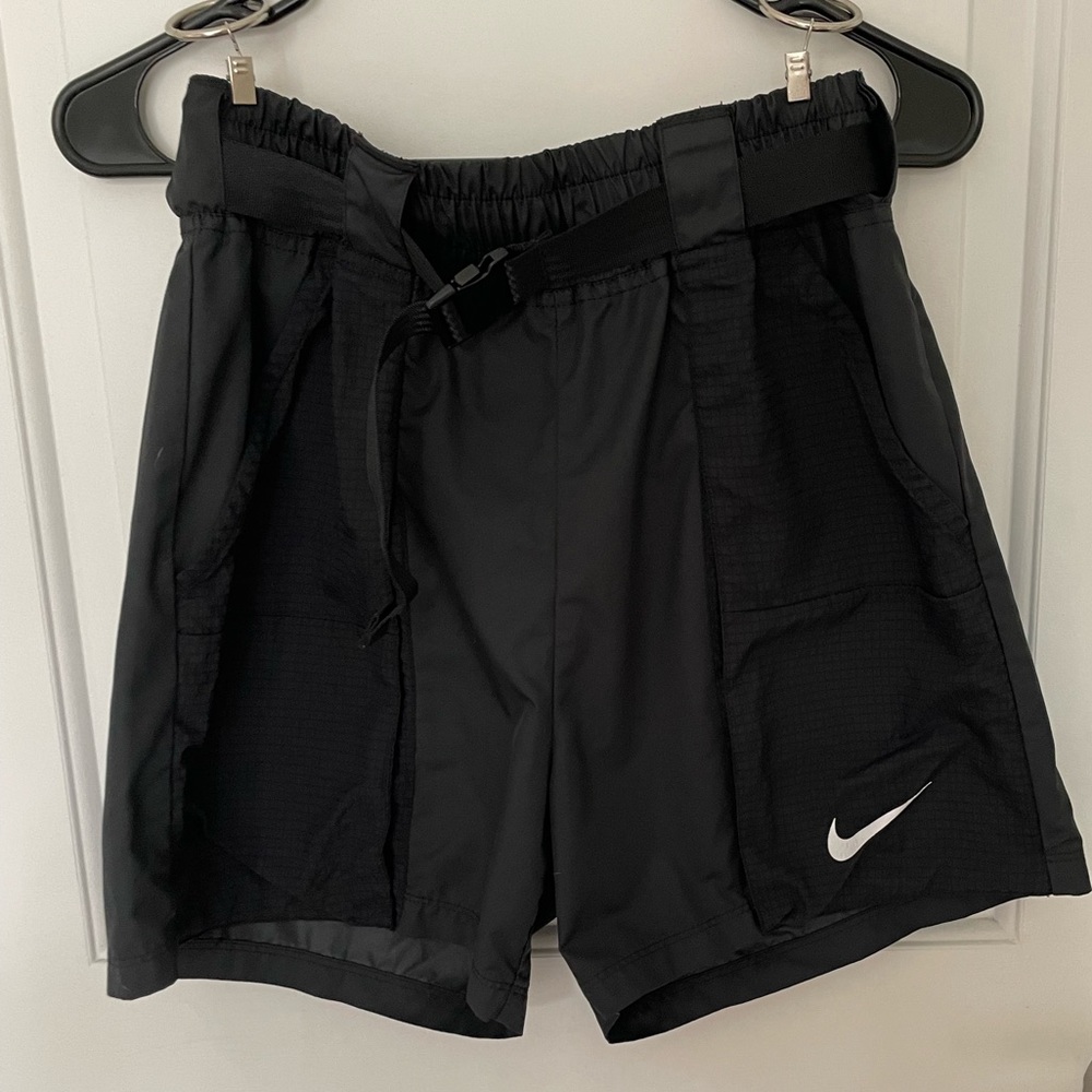 Nike belted black shorts. Size small.
